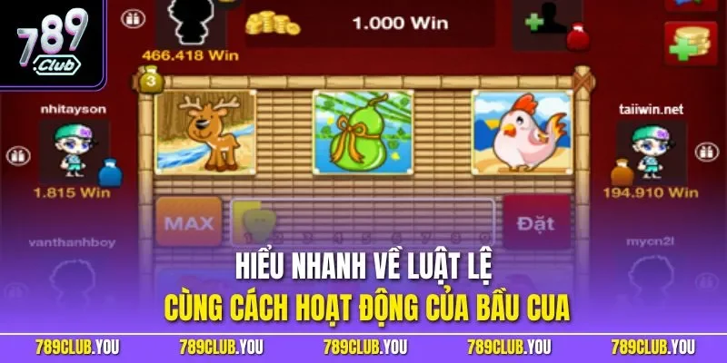 Hiểu nhanh về luật lệ cùng cách hoạt động của Bầu Cua